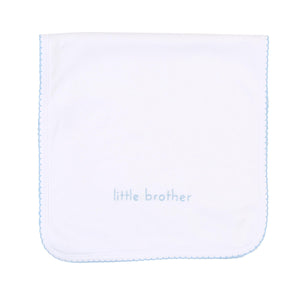 magnolia baby LITTLE BROTHER Embroidered Burp Cloth