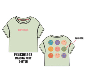 Sweet Soul "HAPPINESS" Front/Back Happy Faces Graphic Tee