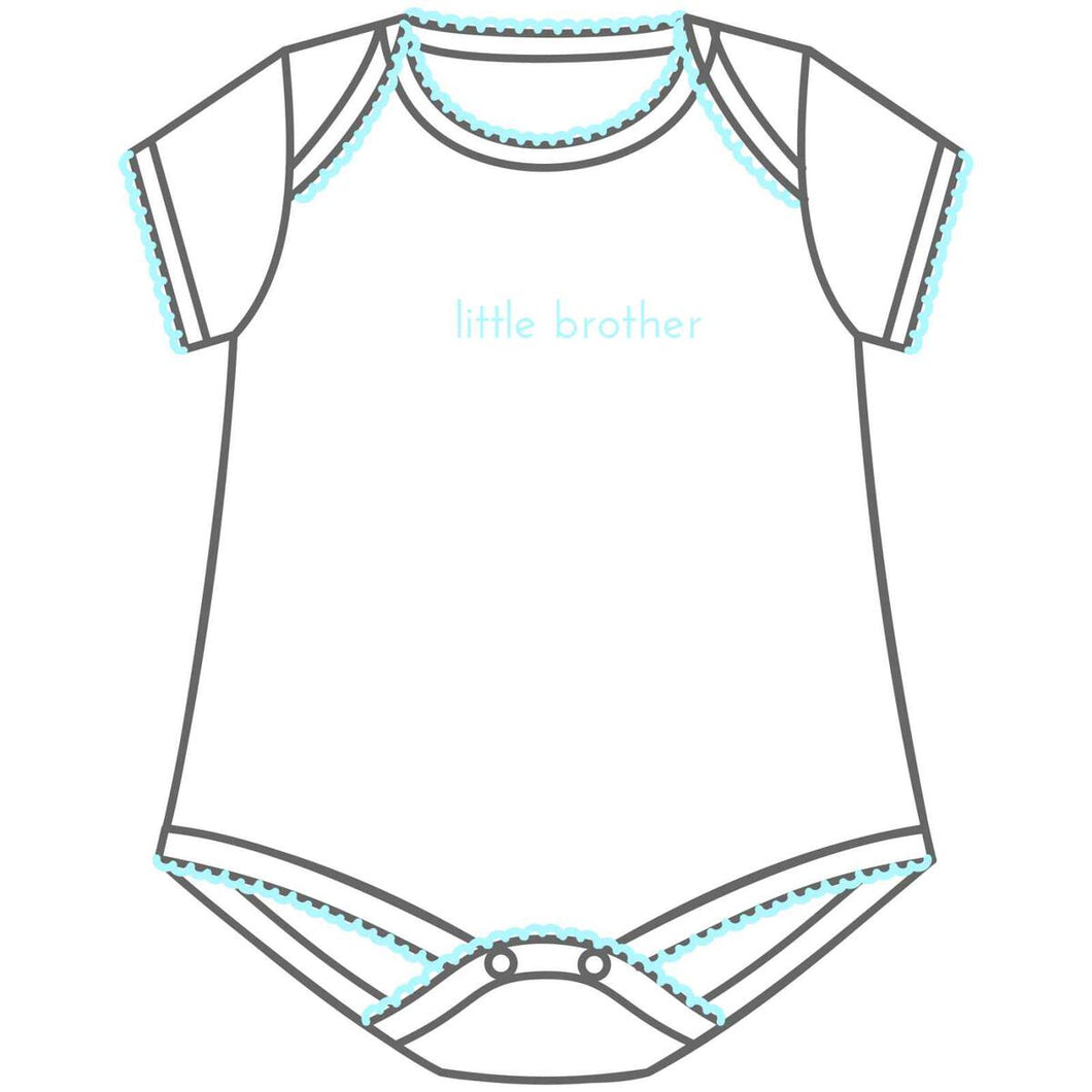 magnolia baby LITTLE BROTHER Embroidered Bodysuit