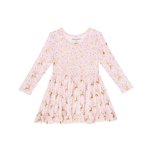 Posh Peanut RYLEIGH Long Sleeve Ruffled Twirl Dress