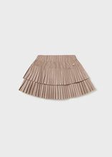 Load image into Gallery viewer, 2902 26 mayoral Baby Girls GLITTER PLEATED Camel Skirt
