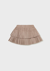 2902 26 mayoral Baby Girls GLITTER PLEATED Camel Skirt