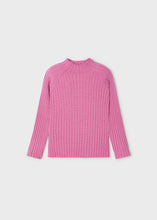 Load image into Gallery viewer, 4062 71 mayoral Girls/Tween ROSE PINK Ribbed Mockneck Sweater
