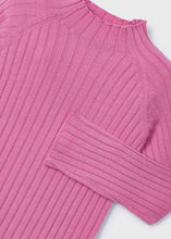 Load image into Gallery viewer, 4062 71 mayoral Girls/Tween ROSE PINK Ribbed Mockneck Sweater
