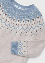 Load image into Gallery viewer, 4358 20 mayoral Girls/Tween Blue &amp; Ivory JACQUARD Sweater
