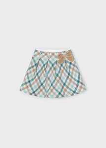 4901 10 mayoral Girls/Tween PLAID Jade Skirt