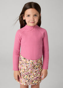 4905 72 mayoral Girls/Tween ROSE Pink FLORAL Corduroy Skirt