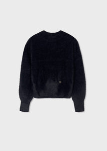 7302 64 mayoral Tween BLACK Chenille Sweater