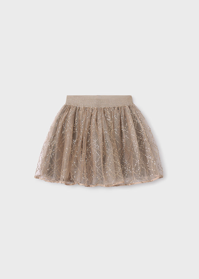 7971 29 mayoral Tween TULLE GOLD Skirt