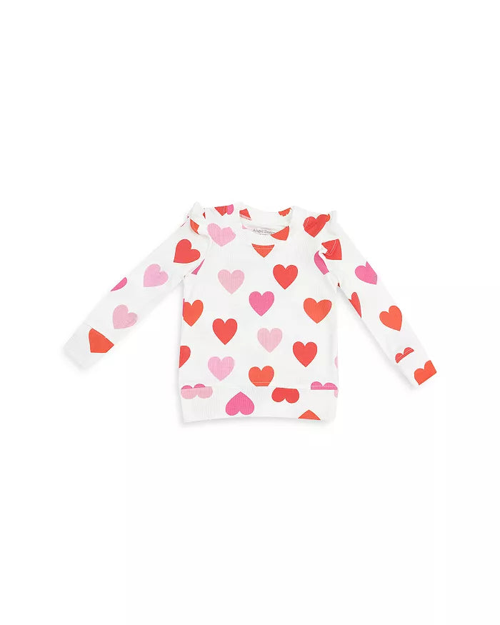 Angel Dear BIG HEARTS Ruffle Sweatshirt