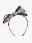 Ruffle Butts ROWAN PLAID Skinny Big Bow Headband