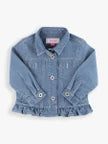 Load image into Gallery viewer, Ruffle Butts LIGHT WASH DENIM Jacket
