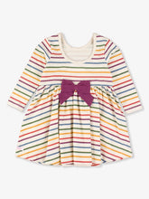 Load image into Gallery viewer, Ruffle Butts COUNTRYSIDE RAINBOW STRIPE Knit Long Sleeve Twirl Dress
