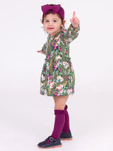 Load image into Gallery viewer, Ruffle Butts ENCHANTED GARDEN Knit Long Sleeve Twirl Dress
