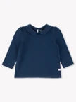 Ruffle Butts DARK NAVY PETER PAN COLLAR L/S Top