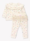 Ruffle Butts WILD RAINBOW HEARTS Ruffle L/S Jogger Set