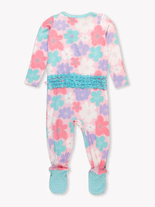 Ruffle Butts GROOVY GARDEN Ruffle One Piece Footie