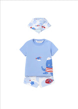 Load image into Gallery viewer, mayoral NB Boys OCTOPUS Swim Set W/ HAT
