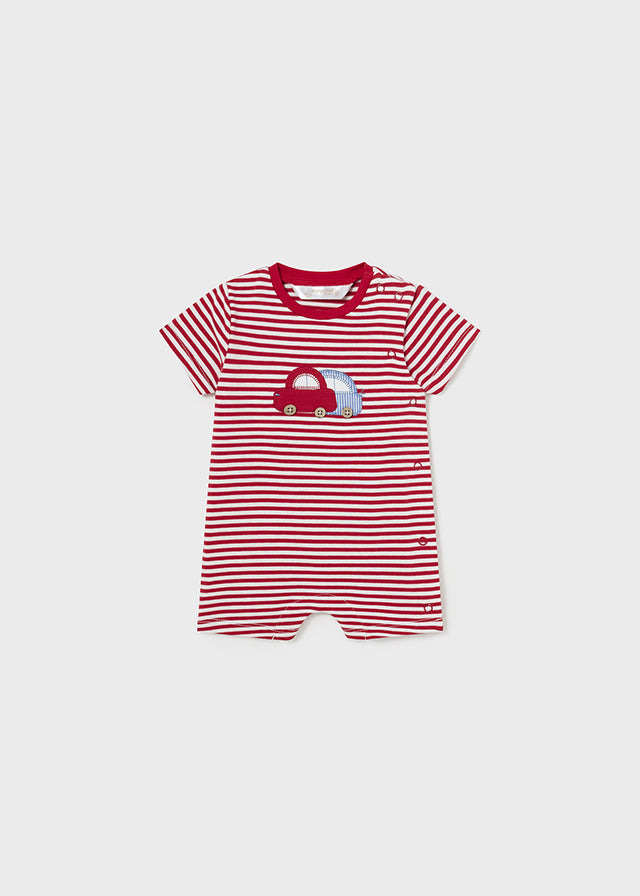 mayoral NB Boys CARS Red Knit Shortall