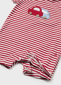 mayoral NB Boys CARS Red Knit Shortall