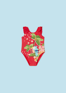mayoral Baby Girls RED FLORAL SWIMSUIT