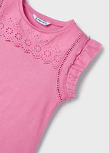 Load image into Gallery viewer, mayoral Girls HOT PINK Ruffled Eyelet Tank
