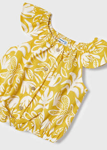 mayoral Girls HONEY Printed Flowers w/Gold Blouse