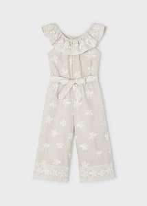 mayoral Girls LINEN PRINTED Jumpsuit