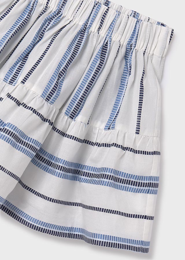 mayoral Tween Blue Stripe Skirt