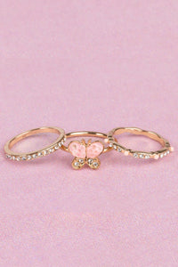 Great Pretenders CHIC BUTTERFLY GARDEN Rings (3-PC)