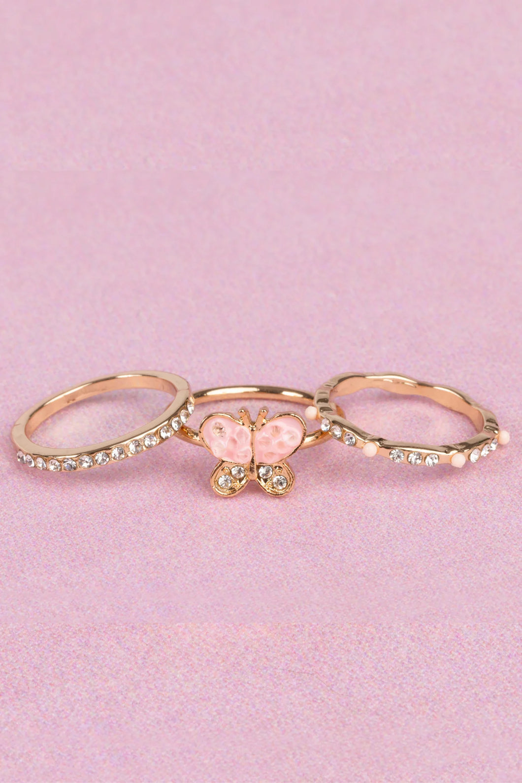 Great Pretenders CHIC BUTTERFLY GARDEN Rings (3-PC)