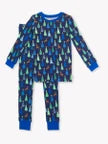 Load image into Gallery viewer, Rugged Butts MERRY BLUE PINES l/s Pajamas
