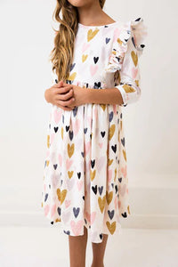 Mila & Rose I HEART YOU Ruffle Twirl Dress