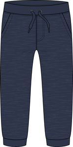 CRsports BOYS HEATHER NAVY TERRY PANT W/ CUFF & POCKET