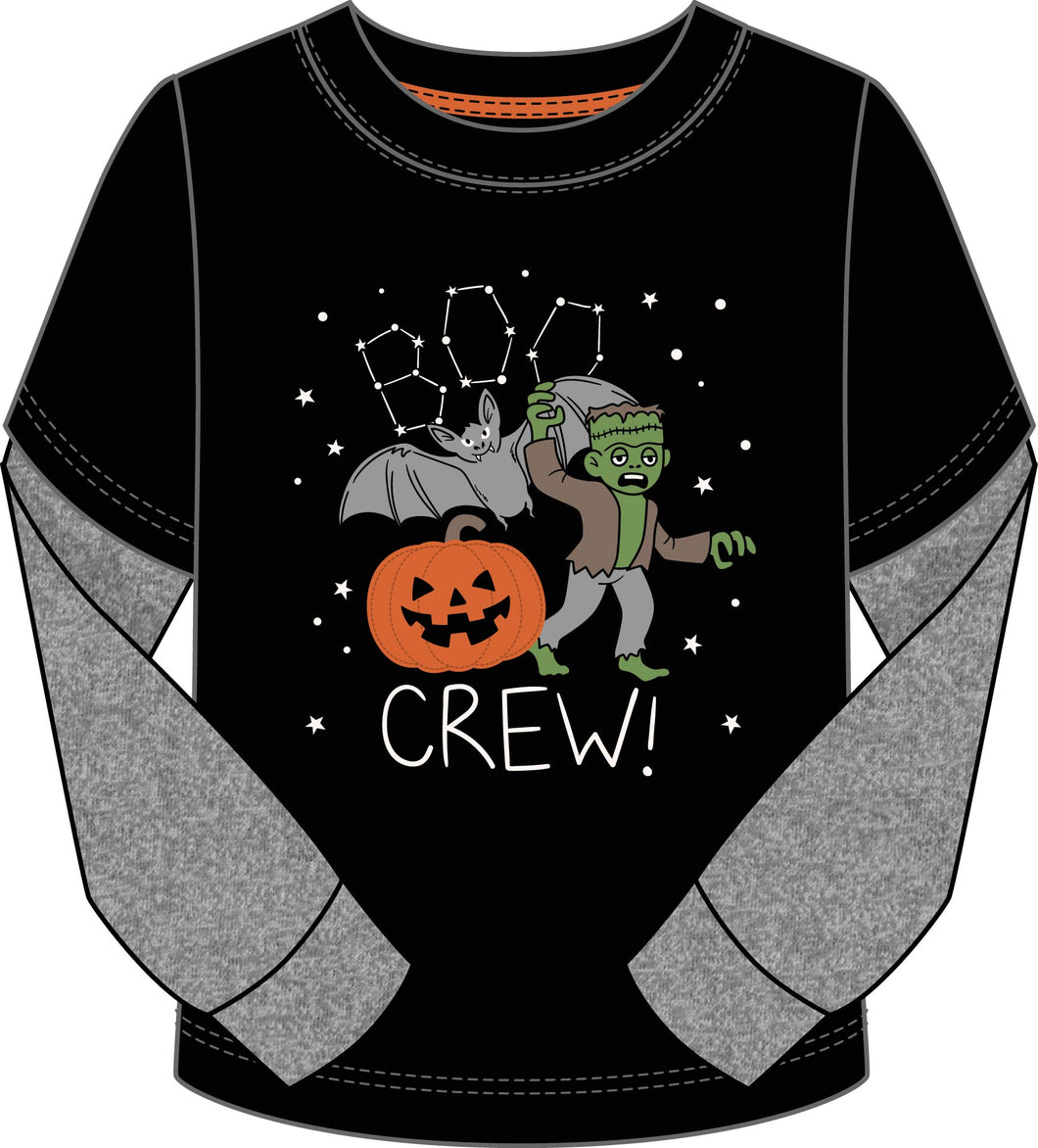 CRsports Boys BOO CREW Long Sleeve Top