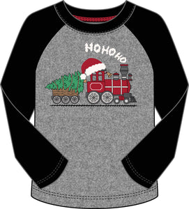 CRsports Boys CHRISTMAS TRAIN Raglan Top