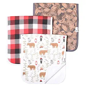 Copper Pearl LUMBERJACK Burp Cloth Set (3-Pack)