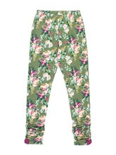 Load image into Gallery viewer, Ruffle Butts ENCHANTED GARDEN Kid Ruched Bow Legging
