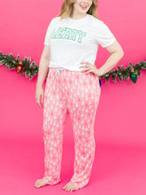 Load image into Gallery viewer, Ruffle Butts MERRY PINK PINES Adult Pajama Pants
