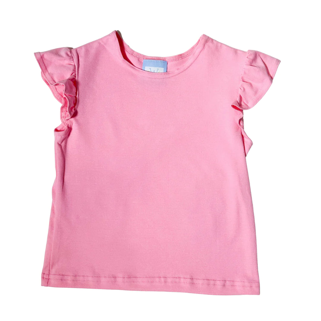 W Color Works ANGEL SLEEVE Pink Knit Tee