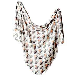 Copper Pearl BISON Knit Swaddle Blanket