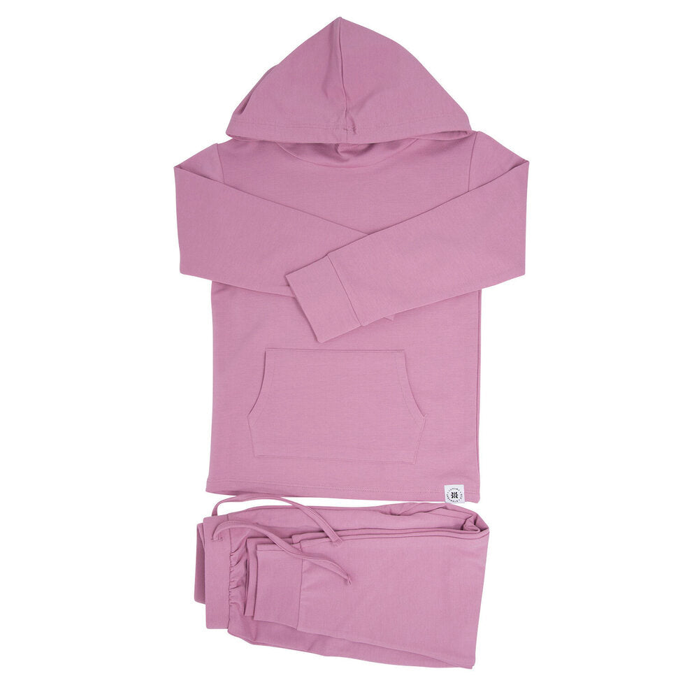 Sweet Bamboo HOODED JOGGER SET - Lotus Pink