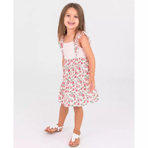 Ruffle Butts ENGLISH ROSES Ruffle Strap Mixed Print Dress