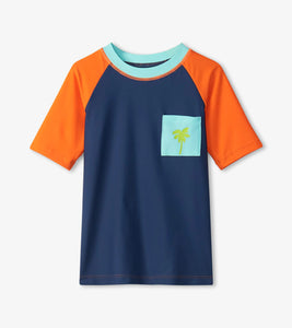 Hatley PALM ORANGE Short Sleeve Rashguard