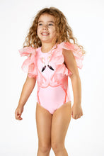 Load image into Gallery viewer, Shade Critters PINK FLAMINGO Tulle Sleeve One Piece
