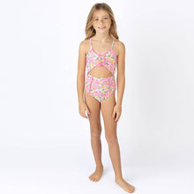 Load image into Gallery viewer, Shade Critters FRESH FLORAL Pink Crochet Trim Monokini Swimsuit
