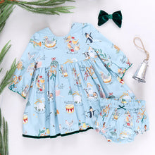 Load image into Gallery viewer, Pink Chicken AMMA - 12 DAYS OF CHRISTMAS Baby Dress Set
