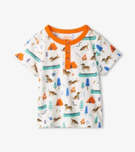 Load image into Gallery viewer, Hatley CAMPING DOGS Henley Shirt
