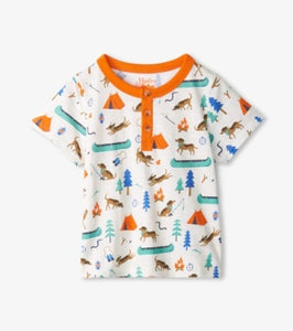 Hatley CAMPING DOGS Henley Shirt