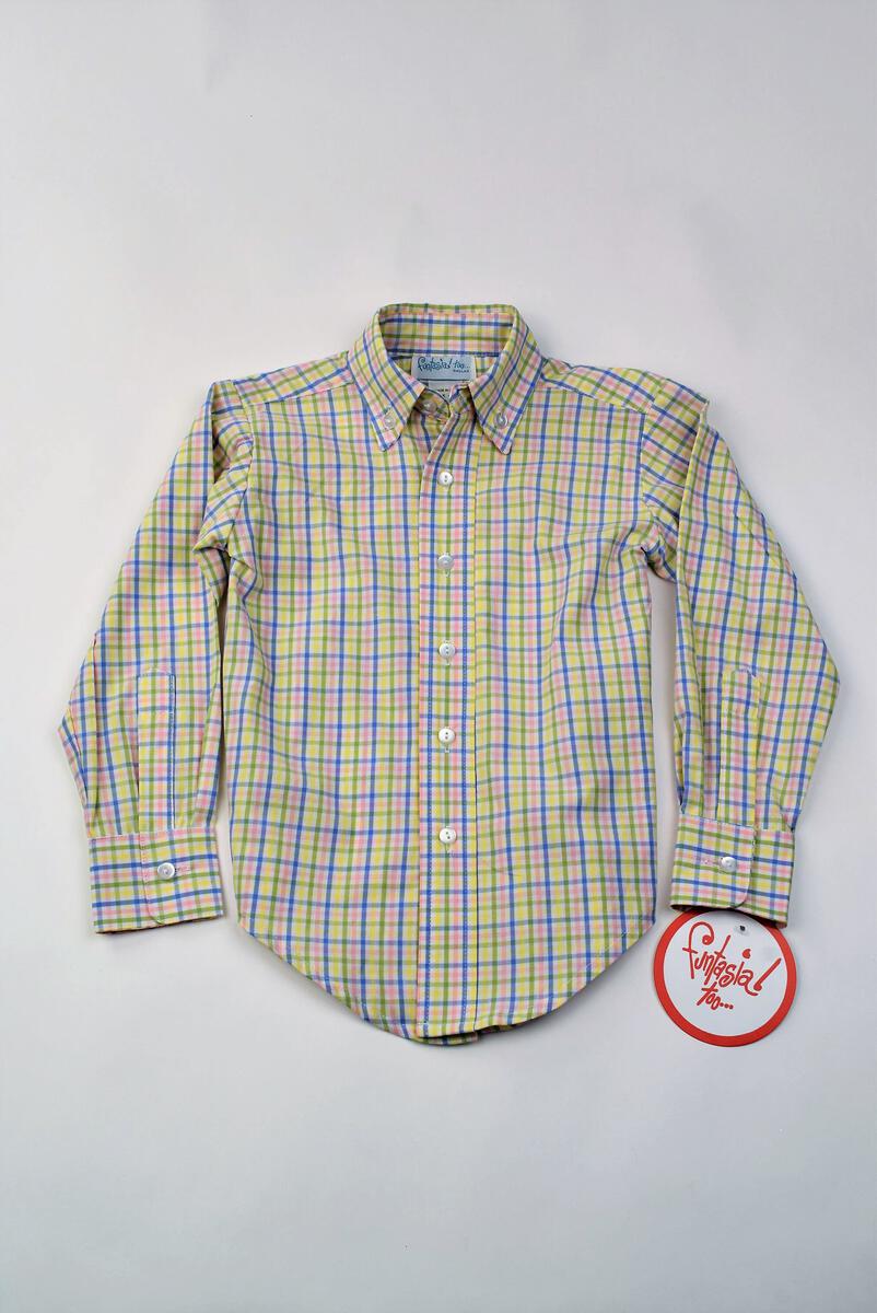 Funtasia! Too Pastel Plaid Boys Shirt